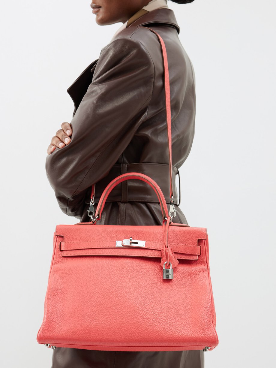 Matches x Sellier - Hermès Kelly 35cm Handbag - Womens - Bright Pink
