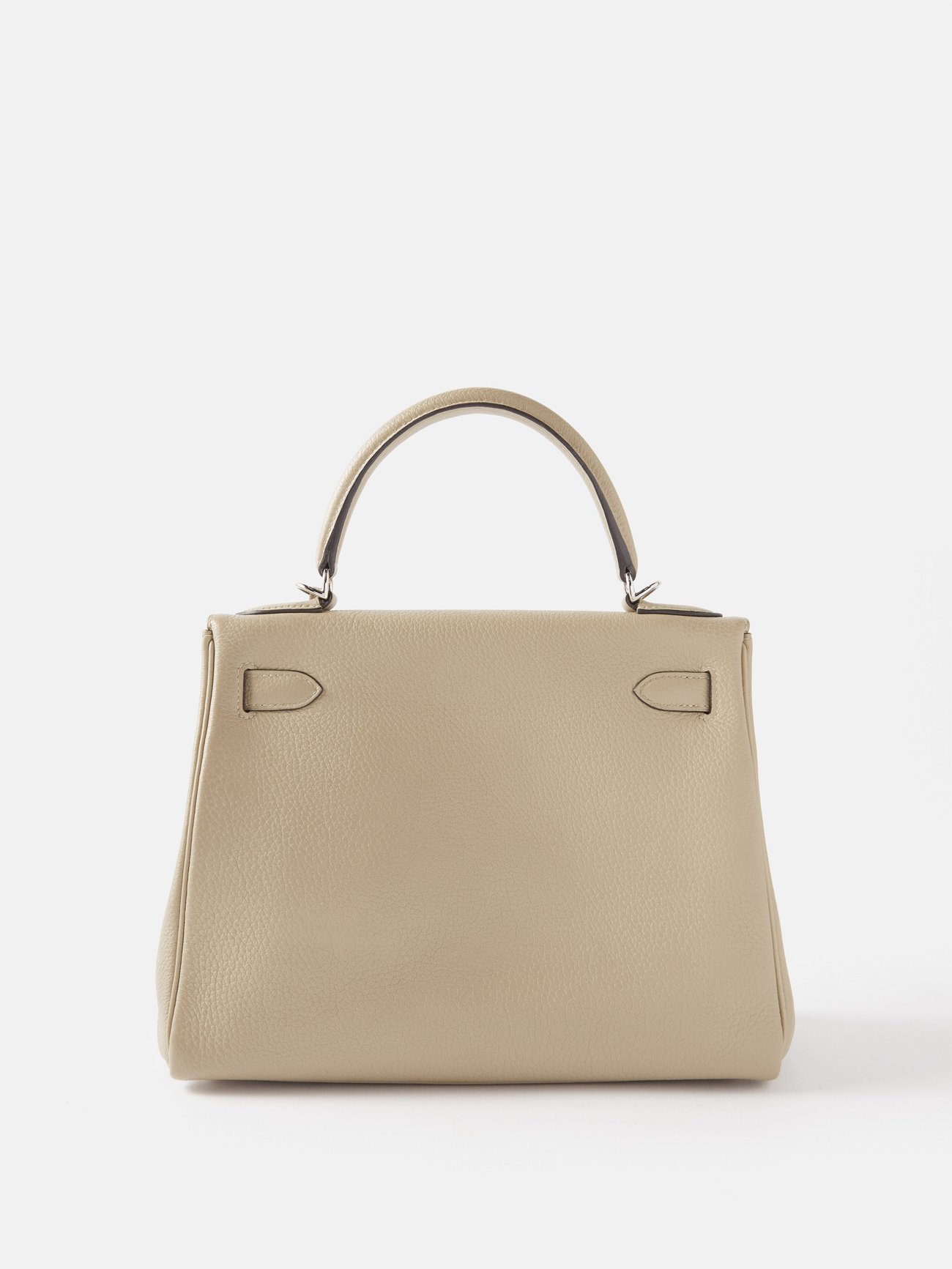 Matches X Sellier Hermès Kelly Retourne 28cm Handbag In Cream