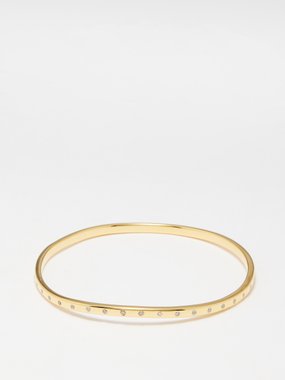 Daphine Aurora crystal-embellished 18kt gold-plated bangle