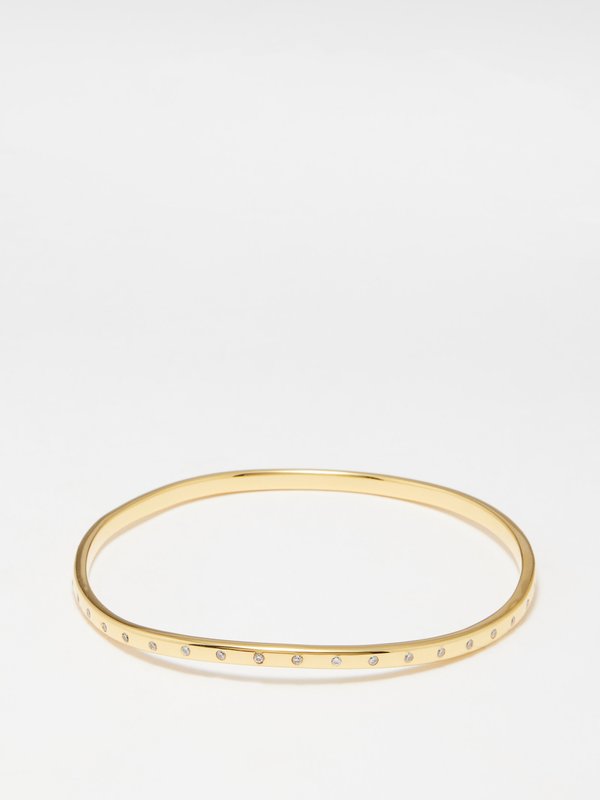 Daphine Aurora crystal-embellished 18kt gold-plated bangle