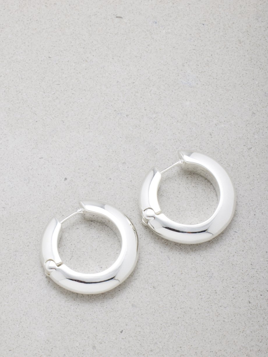 Silver Nina small sterling-silver hoop earrings | Daphine | MATCHES UK