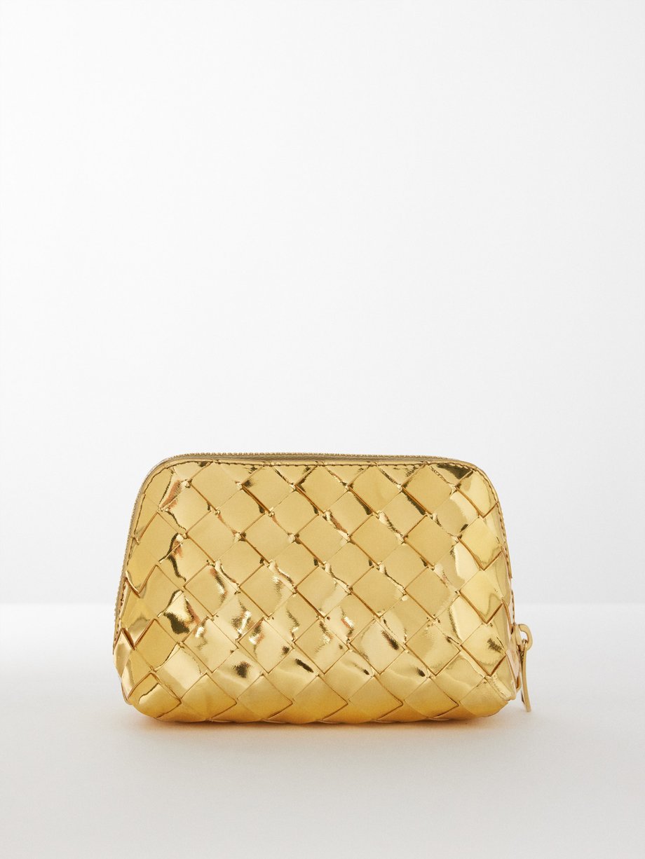 Gold The Pouch sequinned clutch bag | Bottega Veneta | MATCHES UK