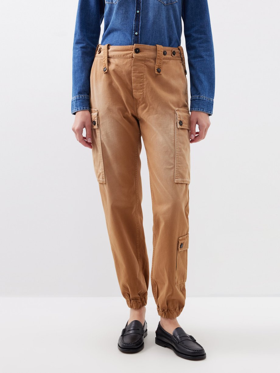 Fortela Jodi cargo-pocket cotton-twill trousers