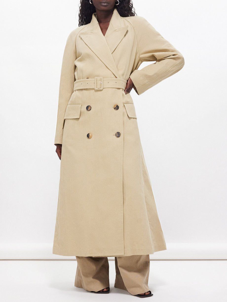Dries Van Noten Rugby washed cotton and linen-blend trench coat