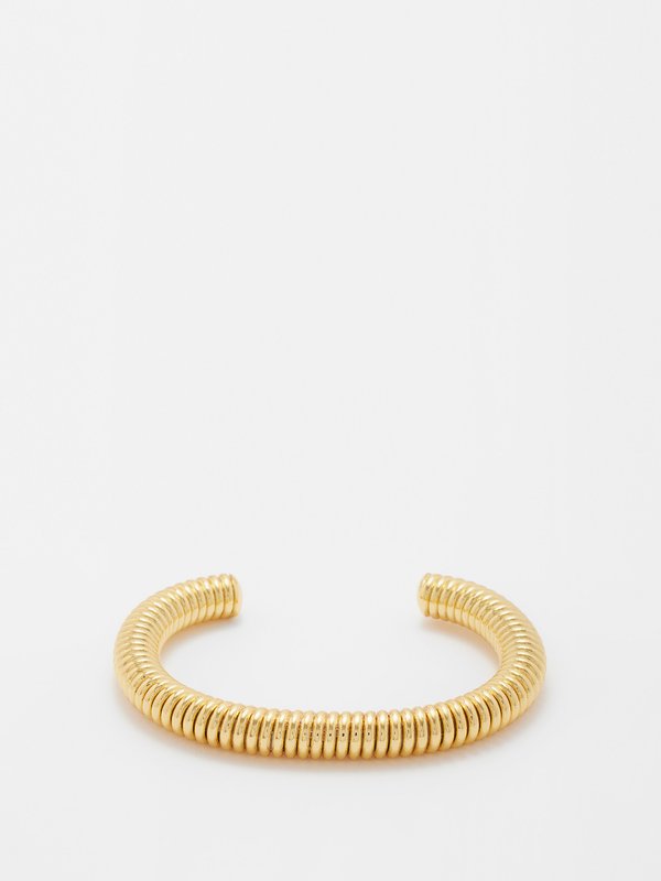 Tohum Dunya coiled 24kt gold-plated cuff