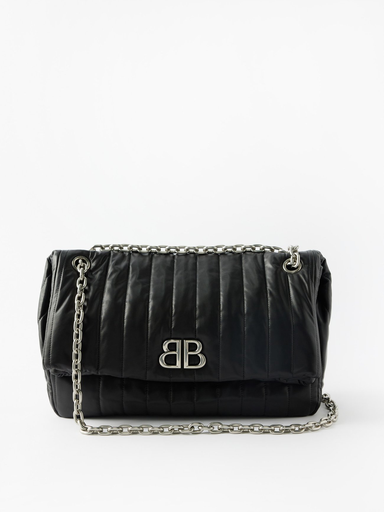 Shop BALENCIAGA 2023-24FW Women's Monaco Medium Chain Bag in Black