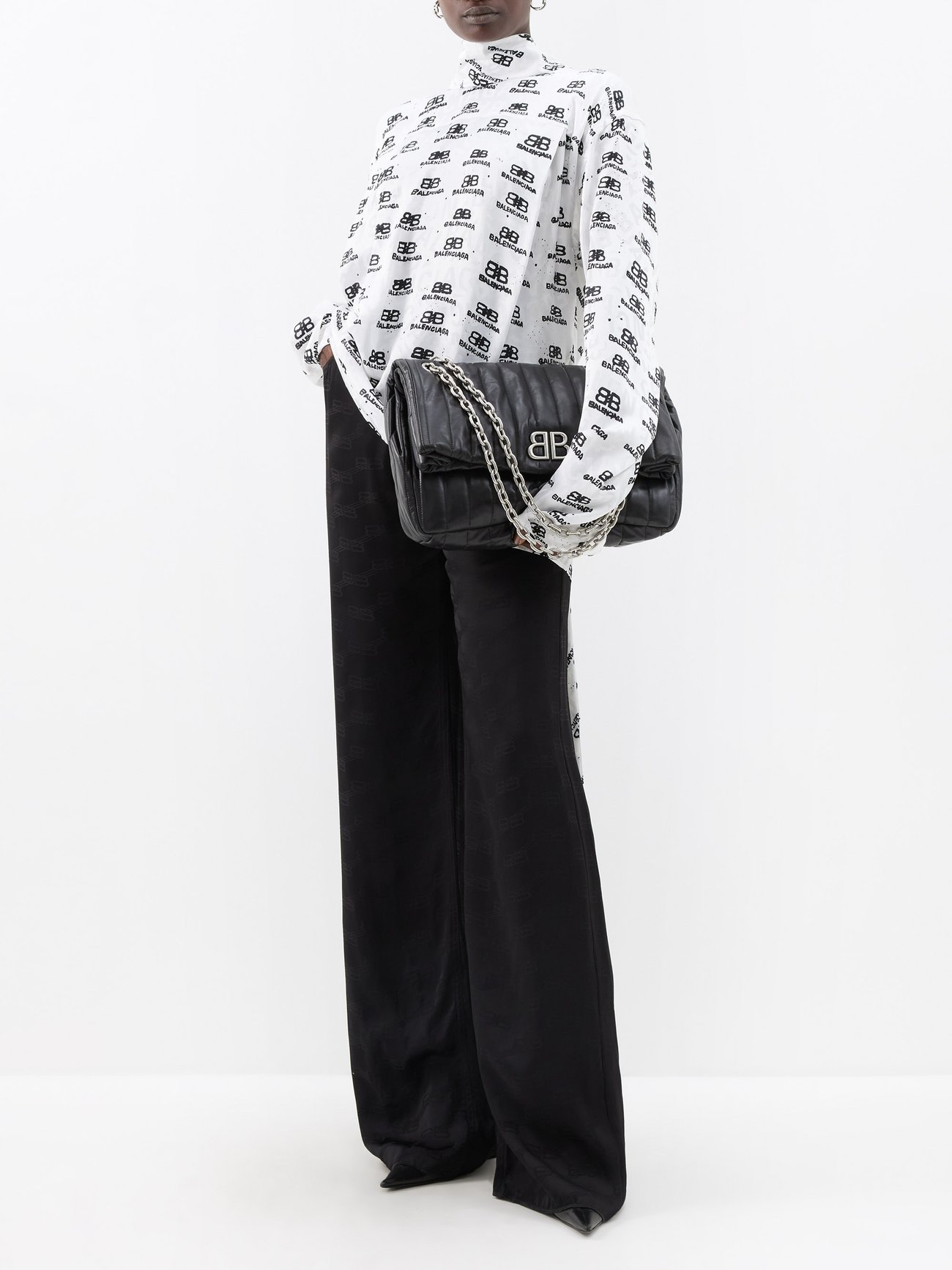 Balenciaga - Crush Chain Small Shoulder Bag in Black Balenciaga