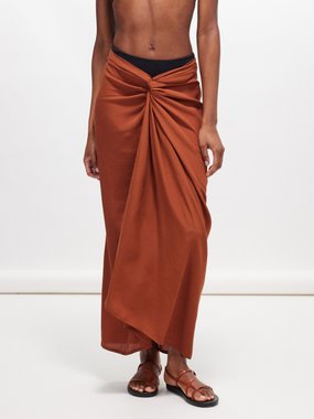 Haight Twisted-front crepe sarong