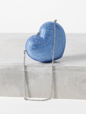 Judith Leiber L'Amour Petite Cœur crystal-embellished clutch bag