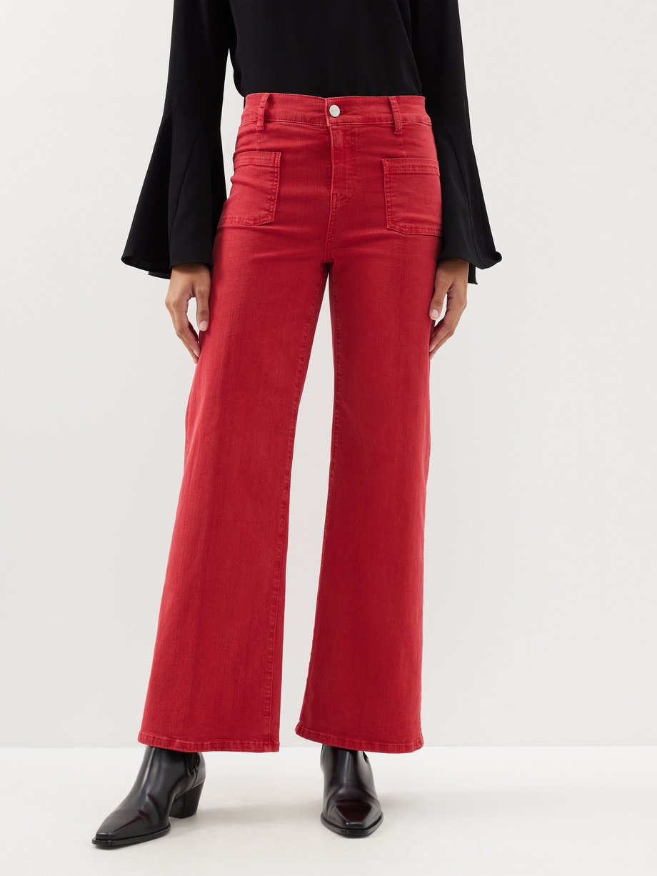 Red Le Slim Palazzo jeans | FRAME | MATCHESFASHION UK