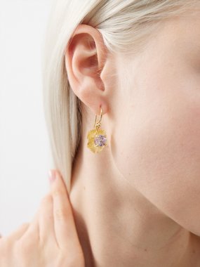 Irene Neuwirth Tropical Flower diamond, beryl & gold earrings