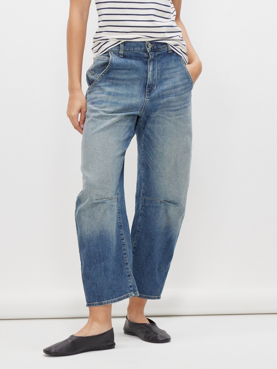Nili Lotan Emerson barrel-leg cropped jeans