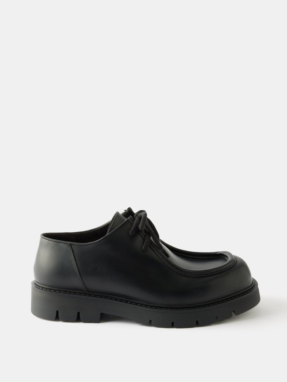 Black Chunky-sole leather shoes | Bottega Veneta | MATCHES UK