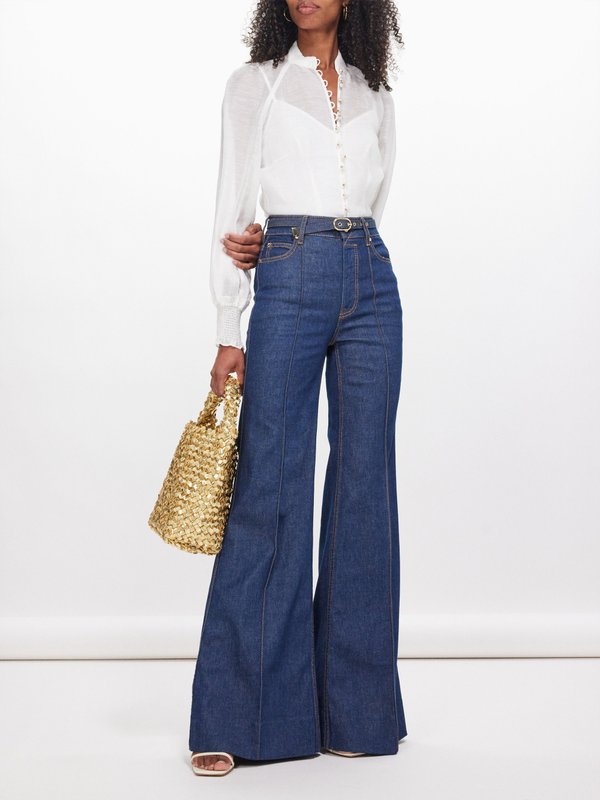 Zimmermann Belted flared jeans