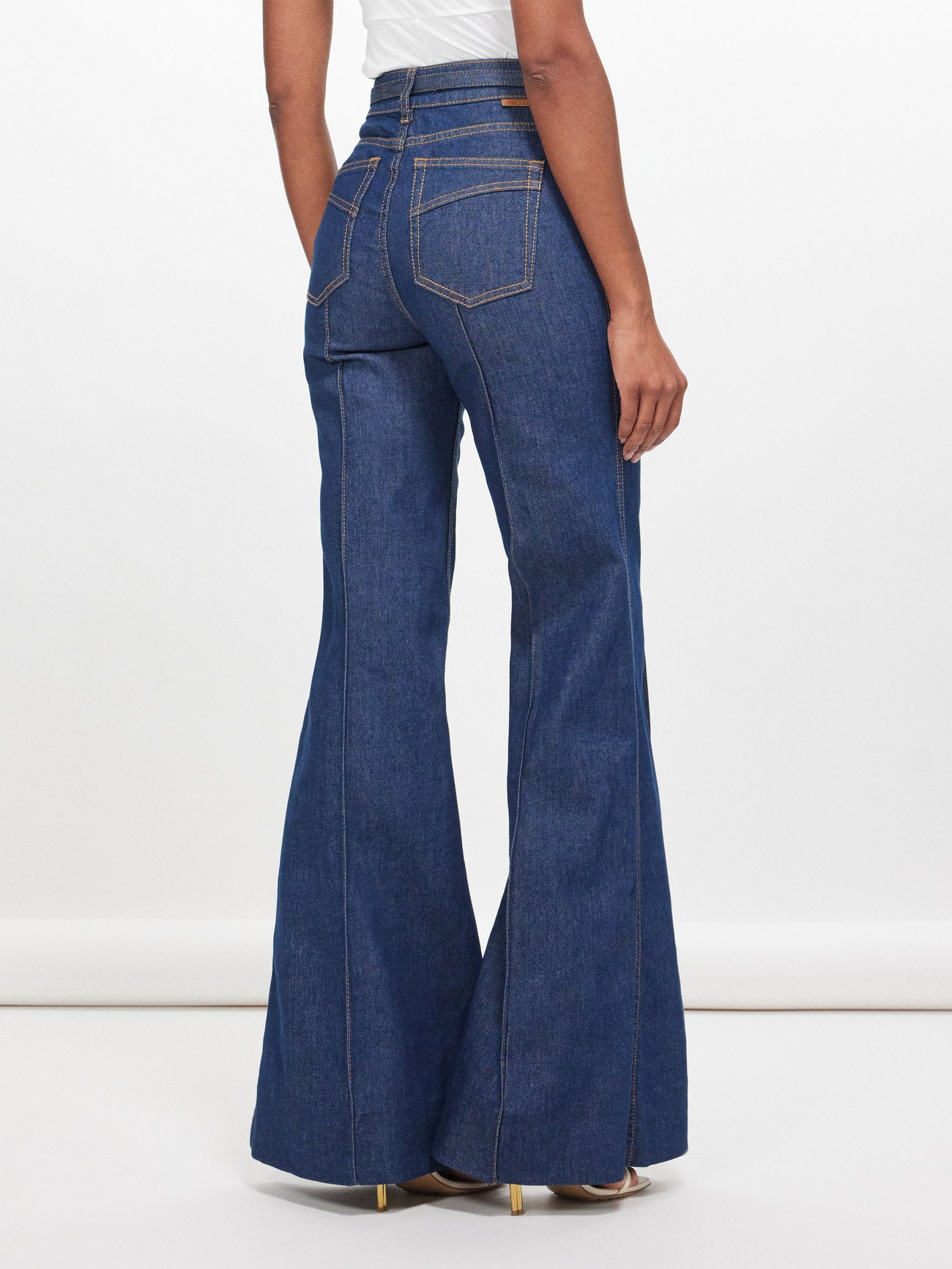 Blue Belted flared jeans, Zimmermann