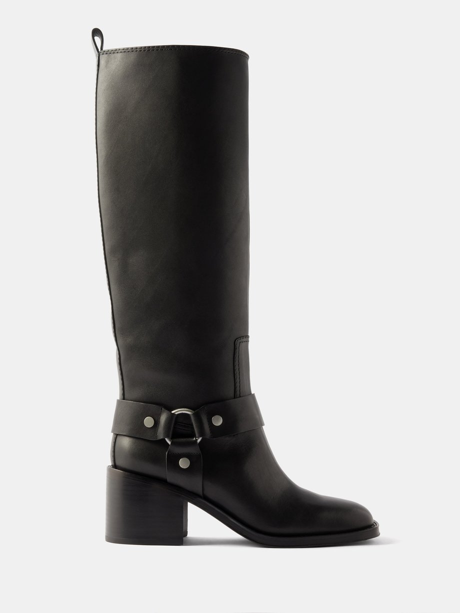 Black Audrey 75 leather knee-high boots | Loeffler Randall | MATCHES UK