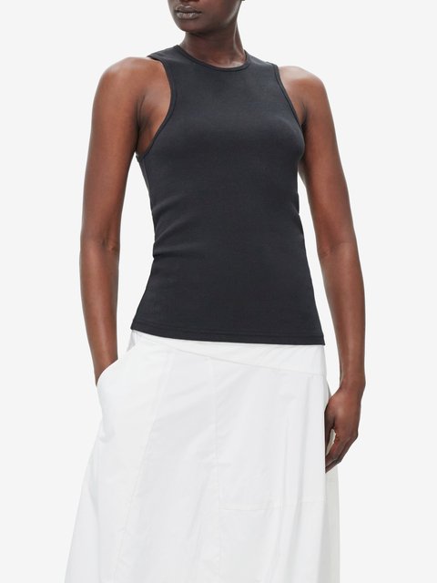 Grey Square-neckline tank top, Róhe