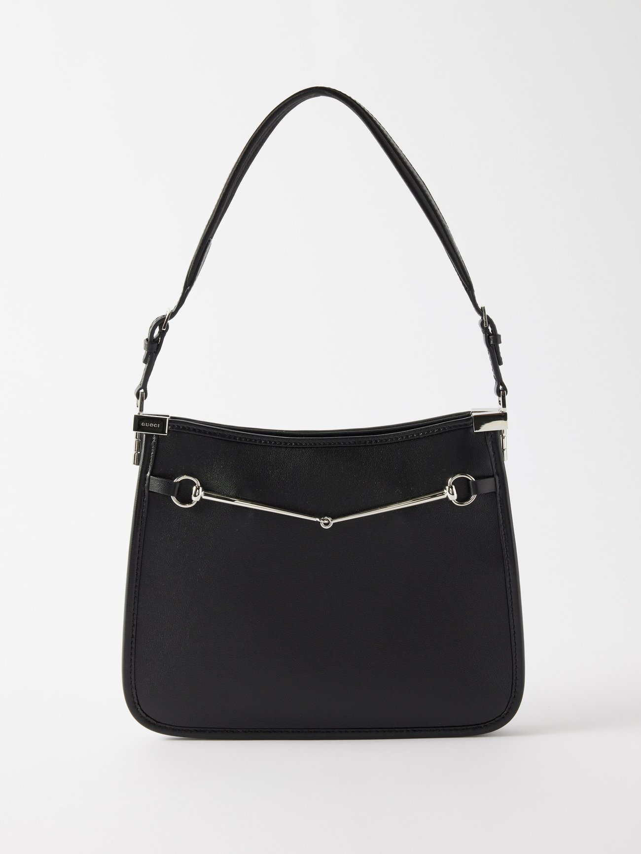 Gucci Horsebit Slim small shoulder bag in black calf hair