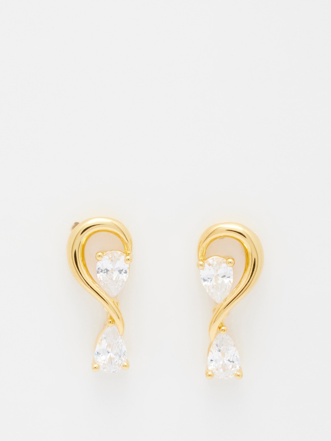 Gold Calin D Or crystal gold vermeil earrings Anissa Kermiche