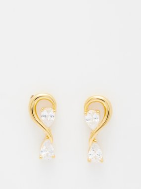 Anissa Kermiche Calin D'Or crystal & gold-vermeil earrings
