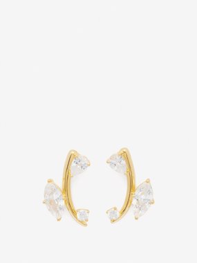 Anissa Kermiche Wandering Eye crystal & gold-plated earrings