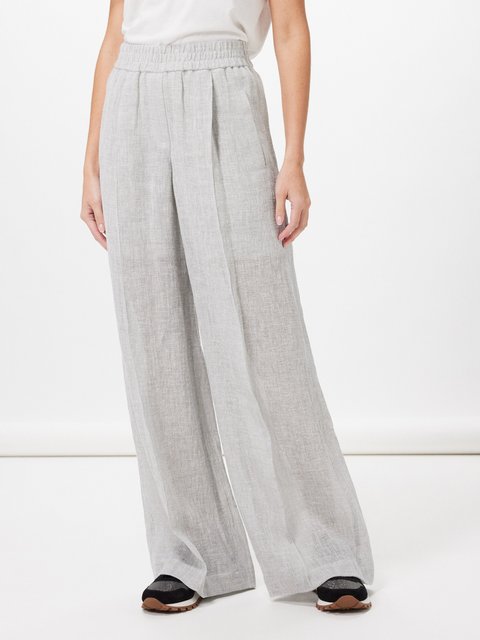 Light Grey Linen Pants | With Side Pockets | Linen Fashion