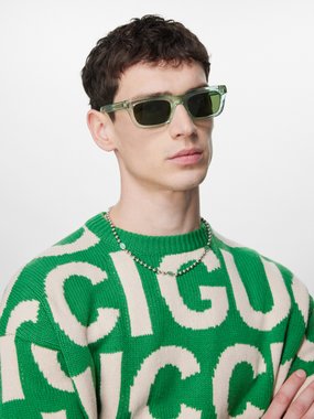 Gucci Eyewear Gucci Rivetto square acetate sunglasse
