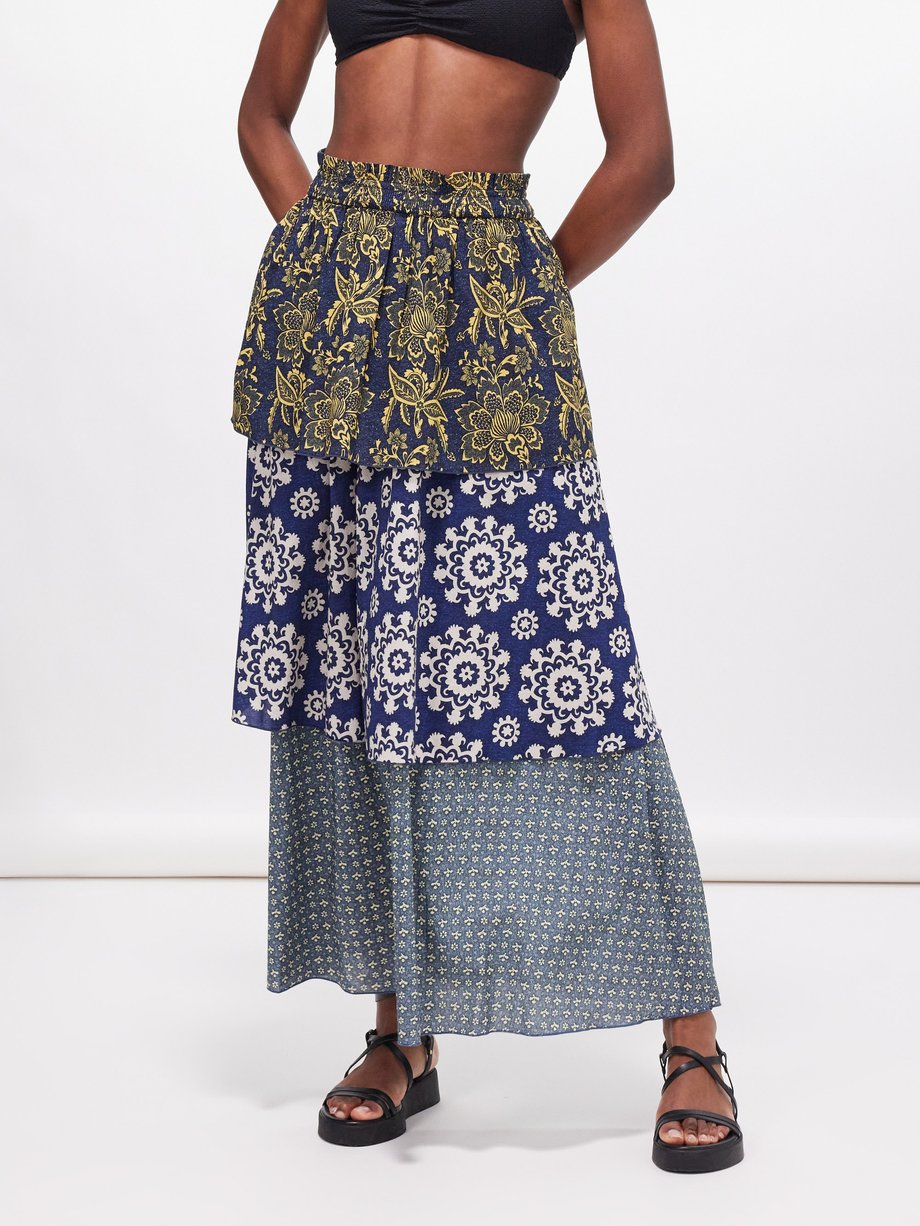 Boteh Florimonde floral-print cotton-blend maxi skirt
