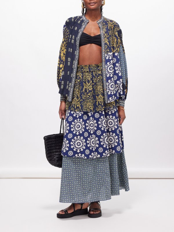 Boteh Florimonde floral-print cotton-blend maxi skirt