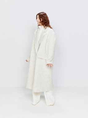 Raey Raw-edge double breasted wool coat