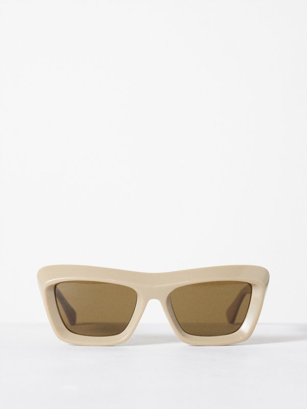 Bottega Veneta Eyewear (Bottega Veneta) Rectangular acetate sunglasses