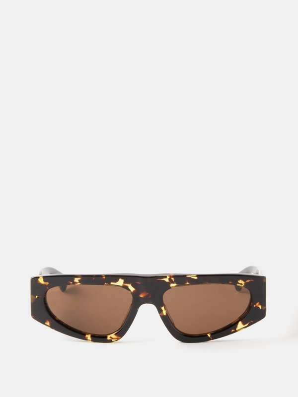 Bottega Veneta Eyewear Flat-top cat-eye tortoiseshell-acetate sunglasses