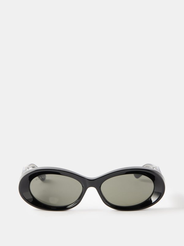 Gucci Eyewear (Gucci) Oval acetate sunglasses