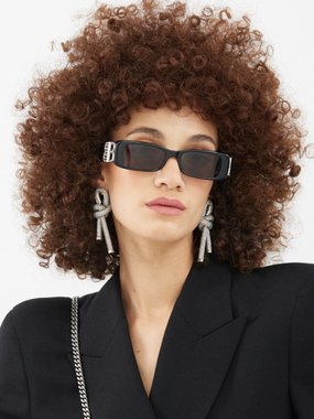 Balenciaga Eyewear Balenciaga Dynasty BB rectangle acetate sunglasses