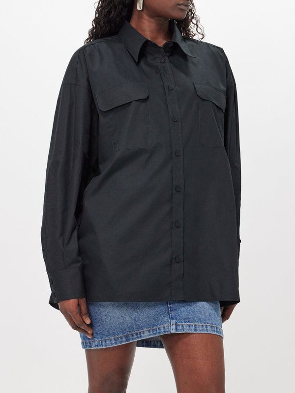 Armarium Leo flap-pocket cotton-poplin shirt