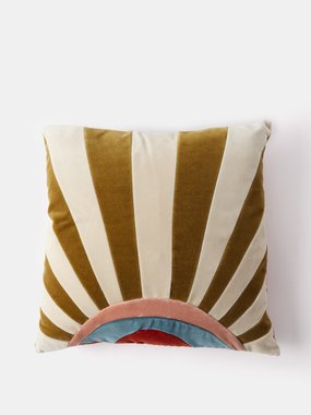 Christina Lundsteen Hazel cotton-velvet cushion
