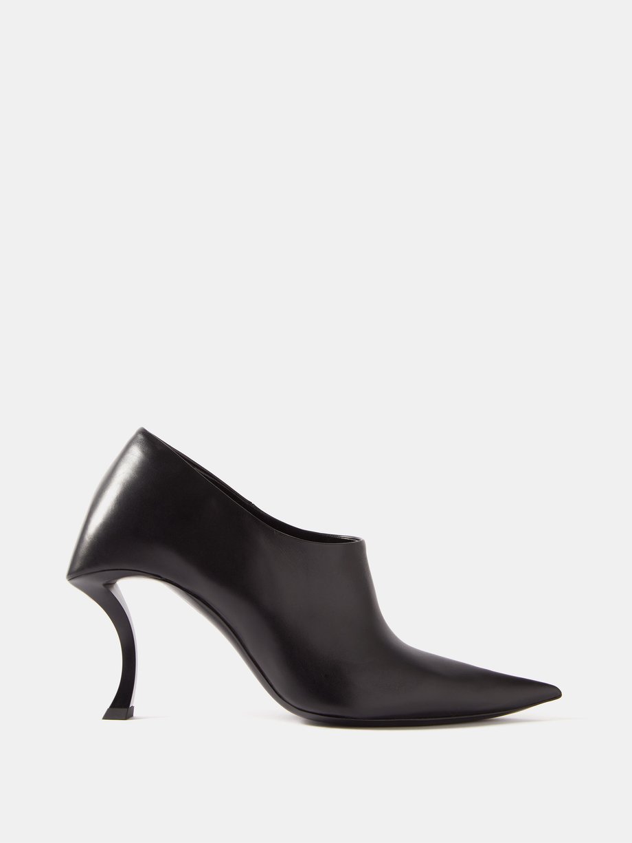 Black Hourglass 100 leather pumps | Balenciaga | MATCHES UK