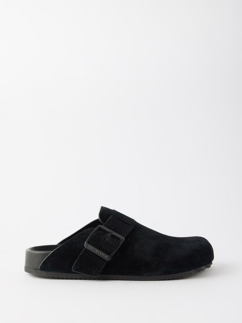 Balenciaga hot sale leather slippers