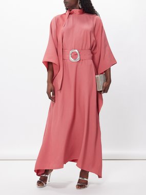 Taller Marmo Moon belted crepe gown