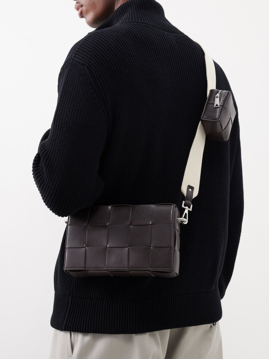 Brown Cassette Intrecciato-leather cross-body bag | Bottega Veneta ...