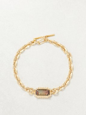 Lizzie Mandler Tourmaline & 18kt gold bracelet