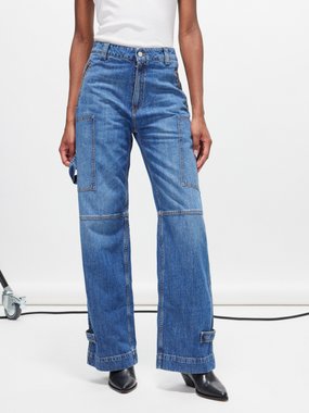 Fortela High-rise panelled cargo jeans
