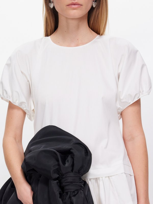 Molly Goddard Alexa puff-sleeve pleated-cotton mini dress