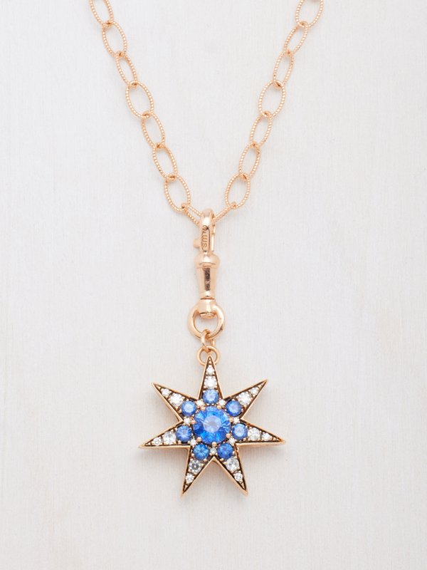 Selim Mouzannar Istanbul sapphire, diamond 18kt rose-gold necklace