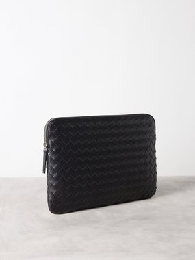 Bottega Veneta Intrecciato-leather laptop case