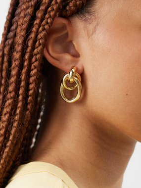 Joolz by Martha Calvo Ami gold-plated hoop earrings