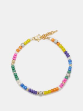 Joolz by Martha Calvo Optimist enamel and beads necklace