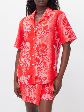 ALÉMAIS ALÉMAIS Martha floral-print cotton-blend terry shirt