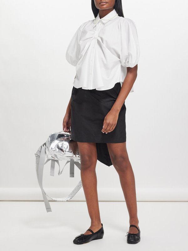 Simone Rocha Bow taffeta mini skirt