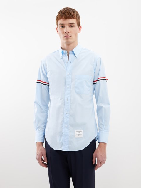Thom Browne striped sleeve shirt - Blue